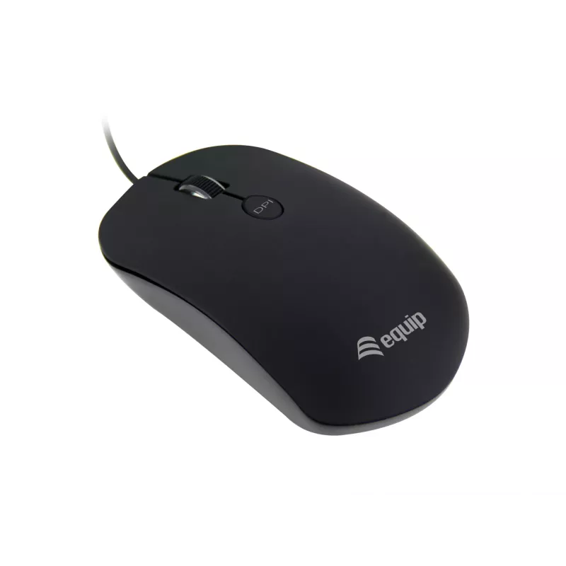 Equip USB Comfort mysz, oburęczna, optyczna, USB Type-A, 1600 DPI, czarna