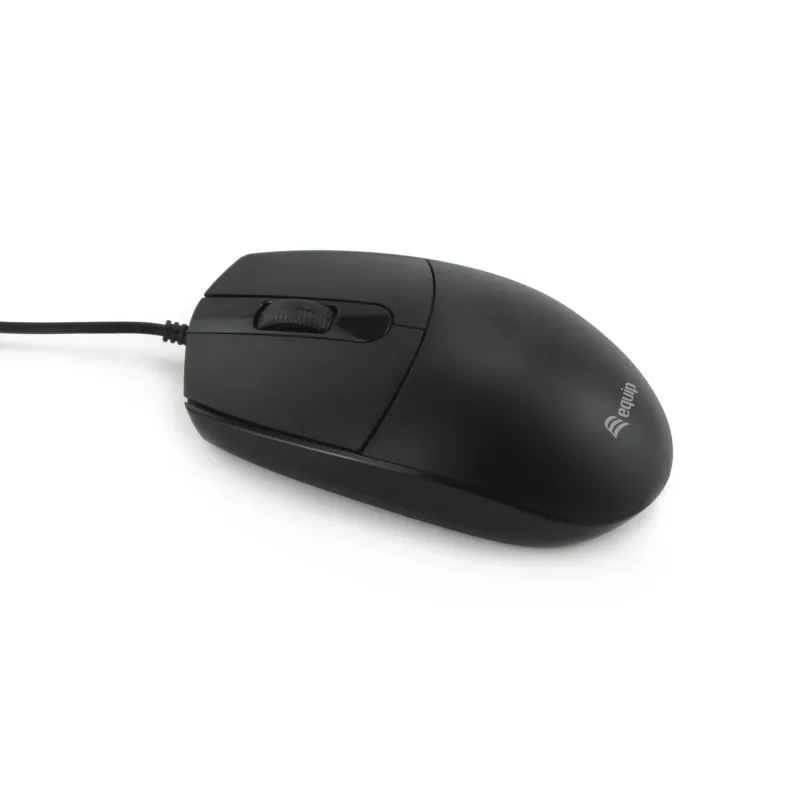 Equip USB Silent mysz, symetryczna, optyczna, USB Type-A, 1200 DPI, czarna