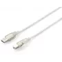 Kabel USB 2.0 typu A na typ B Equip 128653 1,0 m przezroczysty srebrny