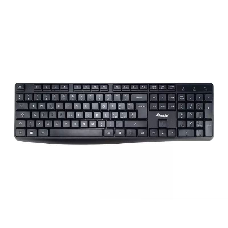 Klawiatura Equip 245213 biurowa USB QWERTY włoski czarna