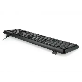 Przewodowa klawiatura USB Equip, układ US/International (QWERTY), pełnowymiarowa (100%), przewodowa, USB, QWERTY, czarna