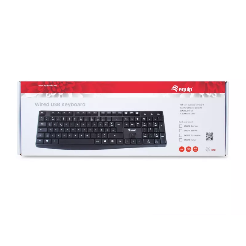 Przewodowa klawiatura USB Equip 245211
