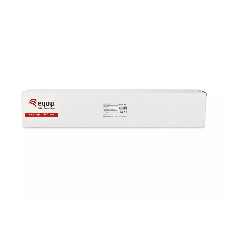 Equip 19-calowy panel do zarządzania kablami do montażu w szafie rack, czarny (RAL 9005)