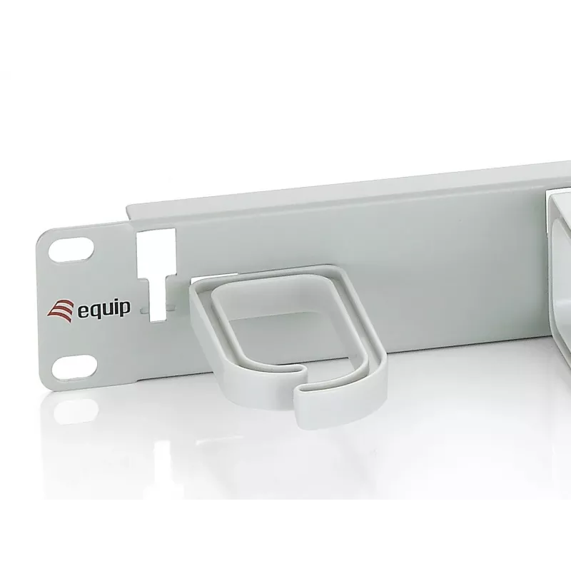 Equip 19 calowy panel do zarządzania kablami do montażu w racku, jasnoszary (RAL 7035)
