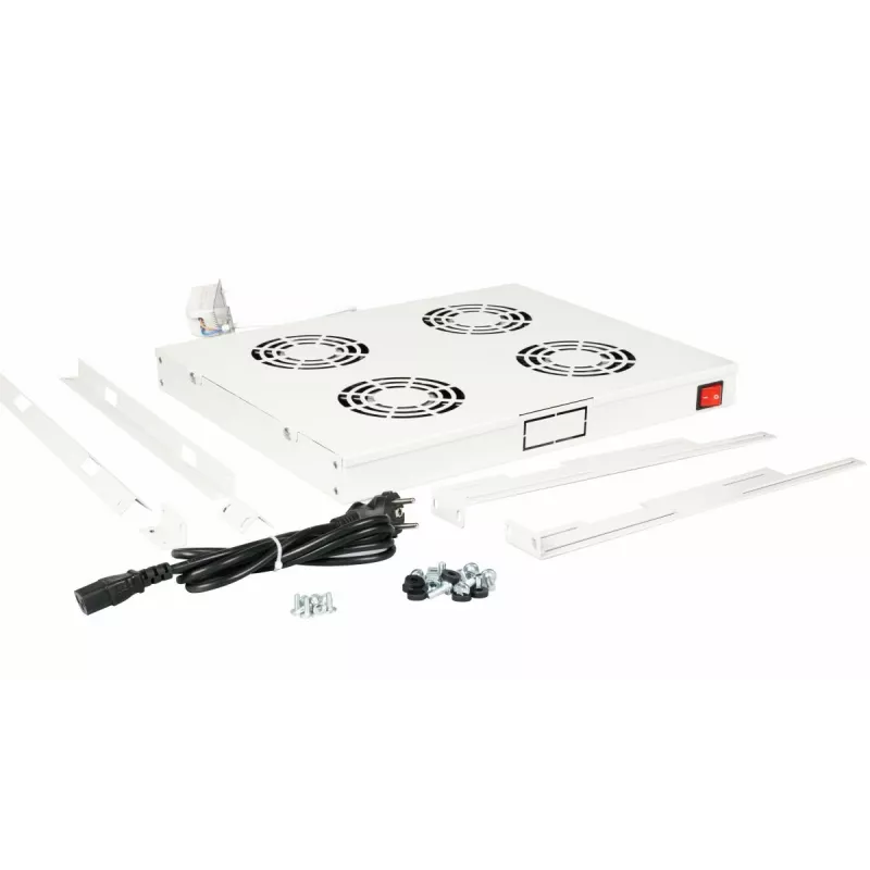 Equip Cooling Fans 19', 1U, 4FANS, RAL7035 Szary