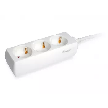 Equip 245550 przedłużacz zasilający 1,5 m 3 gniazda AC Wewnętrzny Biały