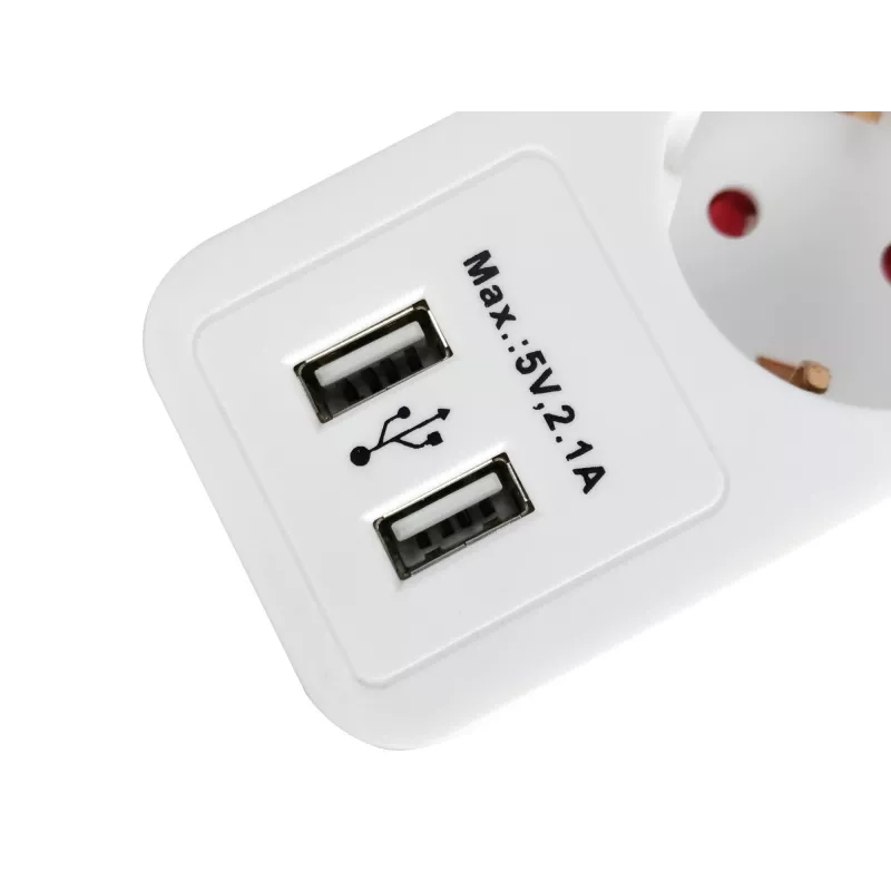 Equip 245554 listwa zasilająca 1,8 m 5 gniazd sieciowych AC wewnętrzna biała