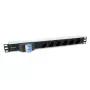 Equip 333312 jednostka dystrybucji zasilania (PDU) 6 gniazd AC 1U czarny