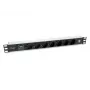 Equip 333315 Listwa zasilająca (PDU) 7 gniazd AC 1U Czarny, Srebrny
