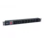 Equip 8-gniazdowy rozdzielacz zasilania, 6 x IEC-C13 + 2 x IEC-C19, wyłącznik, obudowa aluminiowa