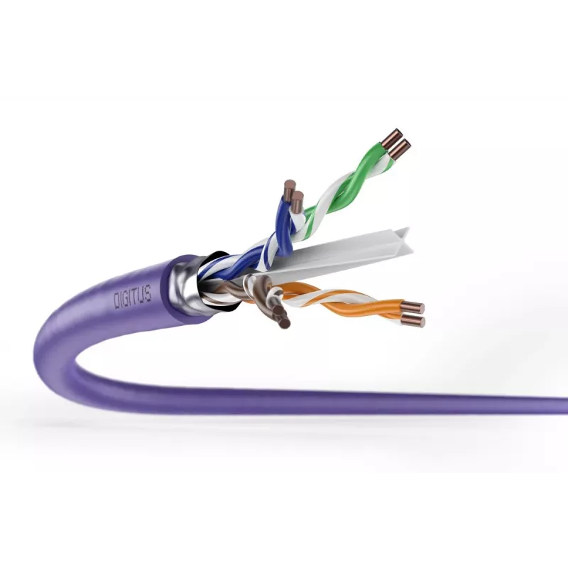 Kabel instalacyjny DIGITUS - CAT6 - F/UTP - AWG 23/1 - 305m - Fioletowy