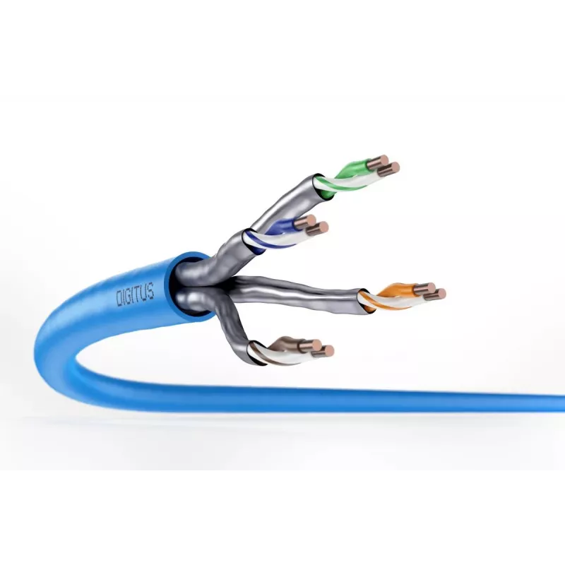 Kabel instalacyjny DIGITUS - CAT6a - U/FTP - AWG 23/1 - 100 m - niebieski