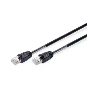 DIGITUS outdoor Patch kabel - CAT6 - S/FTP - Booted - Cu - 1m - czarny płaszcz