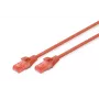 DIGITUS Patch kabel - CAT6 - U/UTP - Snagless - Cu - 10m - czerwony