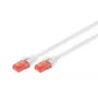 Kabel krosowy DIGITUS - CAT6 - U/UTP - Snagless - Cu - 50 cm - biały