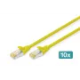 DIGITUS Patch kabel - CAT6a - S/FTP - Snagless - 1m - żółty - 10pk