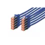 DIGITUS Patch kabel - CAT6 - S/FTP - Snagless - Cu - 2m - niebieski - 10pk
