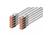DIGITUS Kabel krosowy - CAT6 - S/FTP - Snagless - 50cm - szary - 10 szt.