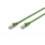 DIGITUS Kabel krosowy - CAT6a - S/FTP - Wtryskiwany - 1m - Zielony