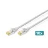 DIGITUS Patch kabel - CAT6a - S/FTP - Snagless - 1m - żółty - 10pk