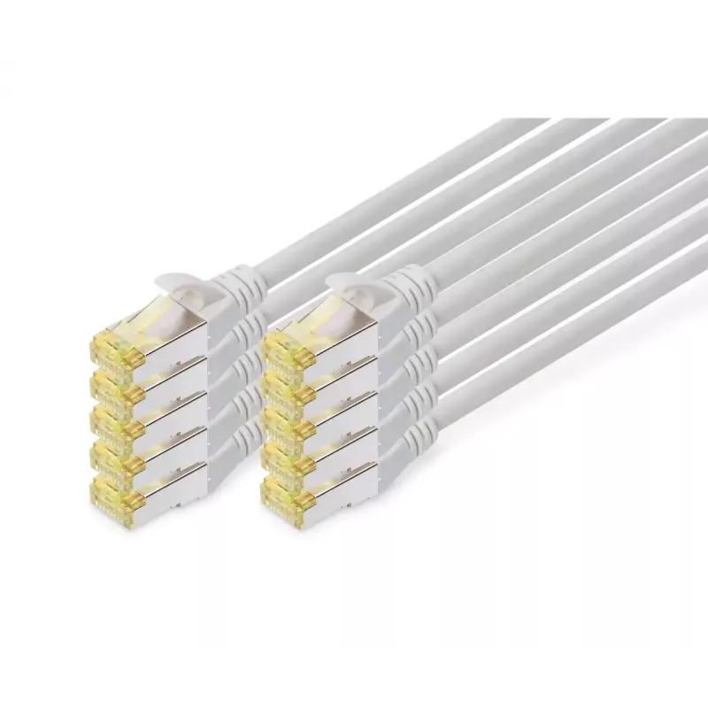 DIGITUS Patch kabel - CAT6a - S/FTP - Snagless - 2m - czerwony - 10pk