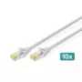 DIGITUS Patch kabel - CAT6a - S/FTP - Snagless - 2m - czerwony - 10pk