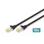 DIGITUS Kabel krosowy - CAT6a - S/FTP - Snagless - 3m - czarny - 10 szt.