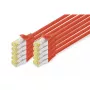 Kabel krosowy DIGITUS - CAT6a - S/FTP - bezzaczepowy - 3 m - czerwony - 10 szt.