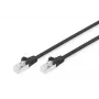 Kabel krosowy DIGITUS - CAT6 - S/FTP - Odciążka - 1 m - Czarny