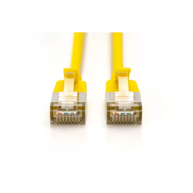 DIGITUS cienki Patch kabel - CAT6A - F-FTP - 2m - Żółty