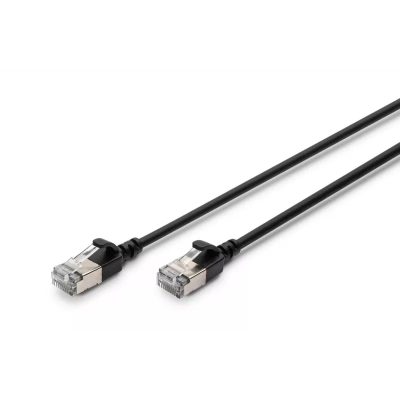 DIGITUS cienki Patch kabel - CAT6A - F-FTP - 1.5m - Czarny