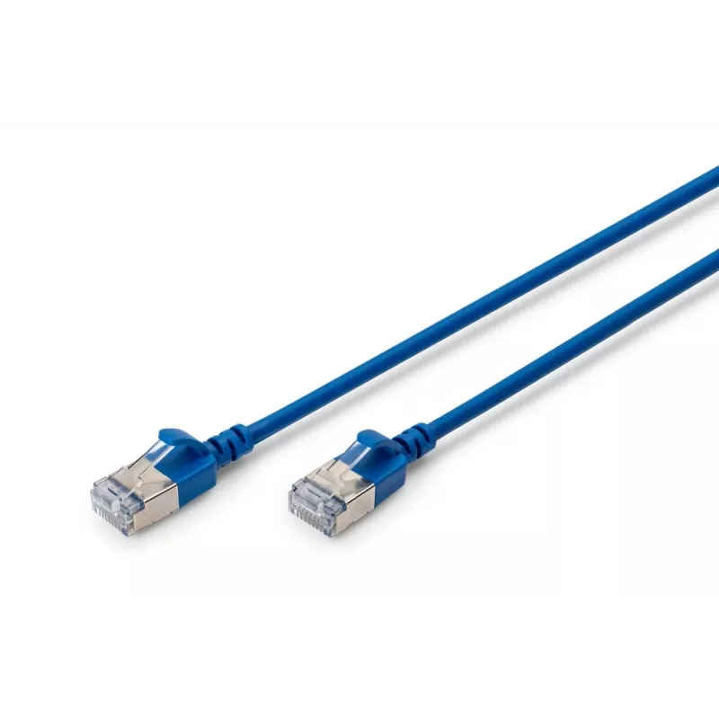 DIGITUS cienki Patch kabel - CAT6A - F-FTP - 1.5m - niebieski