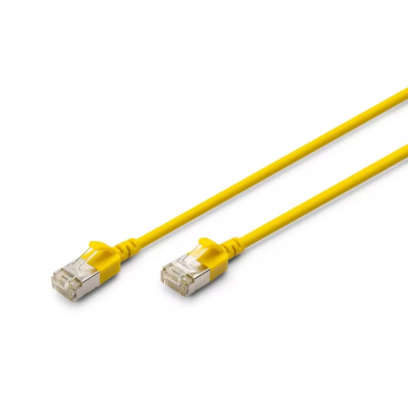 DIGITUS cienki Patch kabel - CAT6A - F-FTP - 30cm - żółty