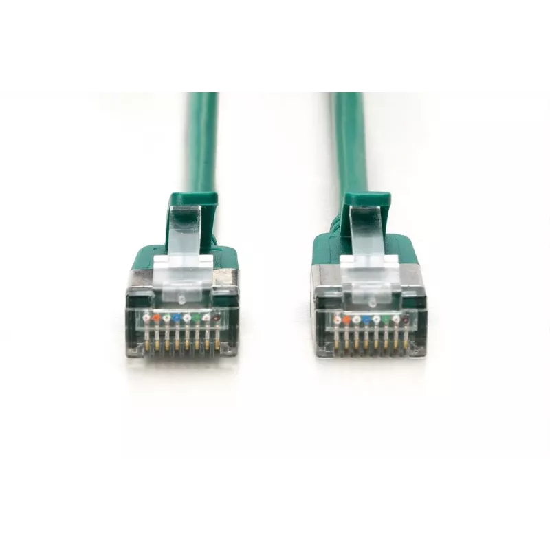 DIGITUS cienki Patch kabel - CAT6A - F-FTP - 30cm - zielony