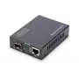 DIGITUS Konwerter mediów, SFP 10/100/1000Base-T do gniazda SFP, w zestawie zasilacz, bez modułu SFP