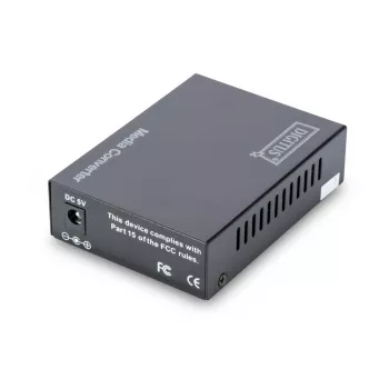 DIGITUS Konwerter mediów, SFP 10/100/1000Base-T do gniazda SFP, w zestawie zasilacz, bez modułu SFP