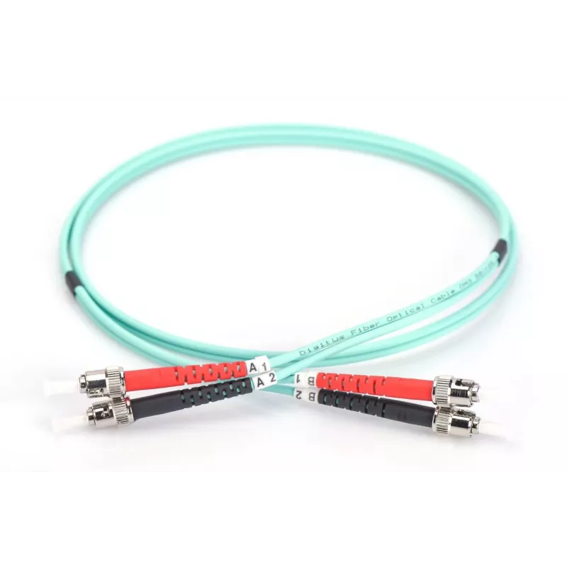 Światłowodowy kabel krosowy DIGITUS, ST na ST wielomodowy 50/125 µ, duplex długość 5 m klasa OM3