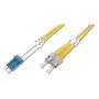 DIGITUS Fiber Optic Patch Cord, LC do ST OS2, Singlemode 09/125 µ, Duplex, Długość 1m