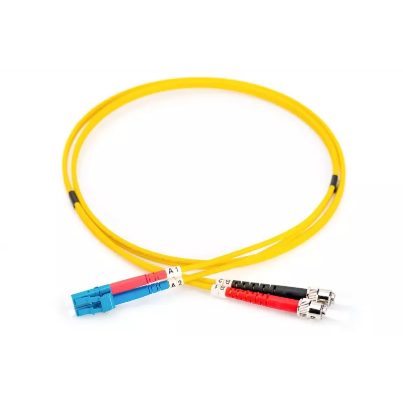 DIGITUS Fiber Optic Patch Cord, LC do ST OS2, Singlemode 09/125 µ, Duplex, Długość 1m