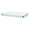 DIGITUS Fiber Optic Sliding Splice Box, 1U, wyposażona 12x LC duplex, zawiera śrubę M 25, kaseta spawów OM3 kolorowe pigtaile, adapter