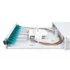 DIGITUS Fiber Optic Sliding Splice Box, 1U, wyposażona 12x LC duplex, zawiera śrubę M 25, kaseta spawów OM3 kolorowe pigtaile, adapter