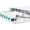 DIGITUS Fiber Optic Sliding Splice Box, 1U, wyposażona 12x LC duplex, zawiera śrubę M 25, kaseta spawów OM3 kolorowe pigtaile, adapter