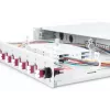 Światłowodowy panel połączeniowy wysuwany DIGITUS, 1U, wyposażony 12x LC duplex, w zestawie śruba M 25, kaseta splicerska, kolorowe pigtaile OM4, adapter