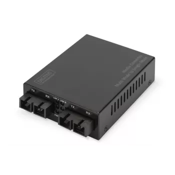 DIGITUS Konwerter mediów Multi/Singlemode Gigabit, długość fali: 850nm 1310nm, 20km