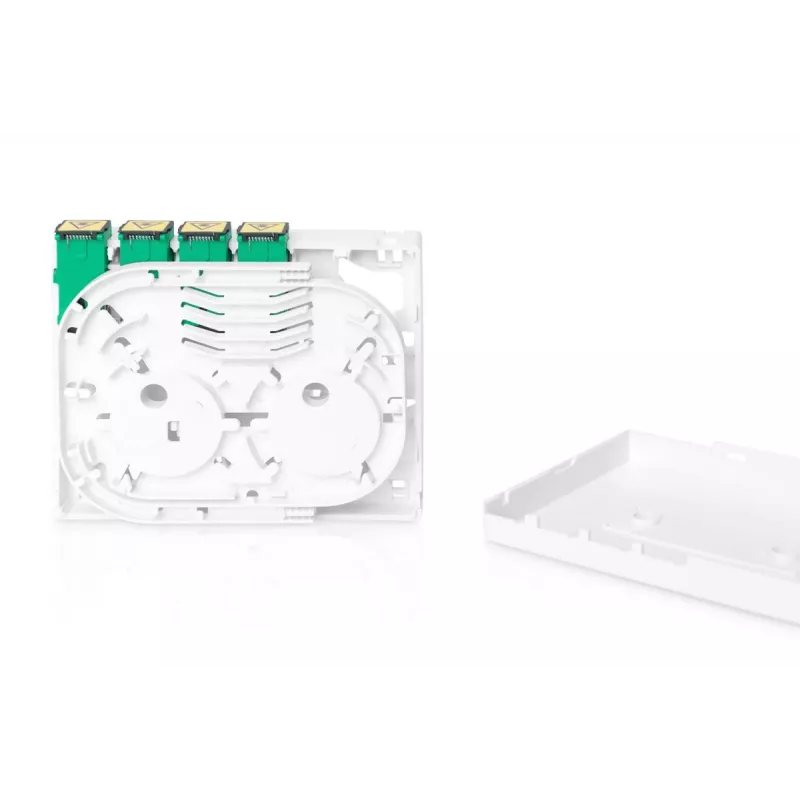 DIGITUS obudowa FTTH, z powierzchnią adaptera 4x SC (APC) SX i montażem na szynę DIN