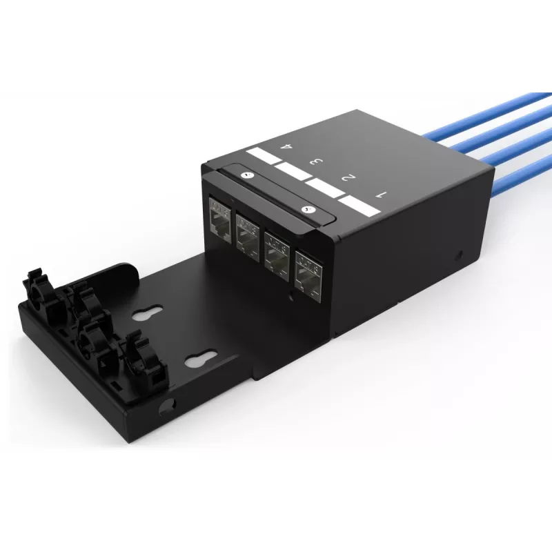 DIGITUS Consolidation Point Box - 4 porty, moduły Keystone z inteligentnym zarządzaniem kablami