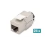 DIGITUS CAT6a Keystone Jack - ekranowany, połączenie beznarzędziowe - inteligentny menedżer kabli - 24 szt.