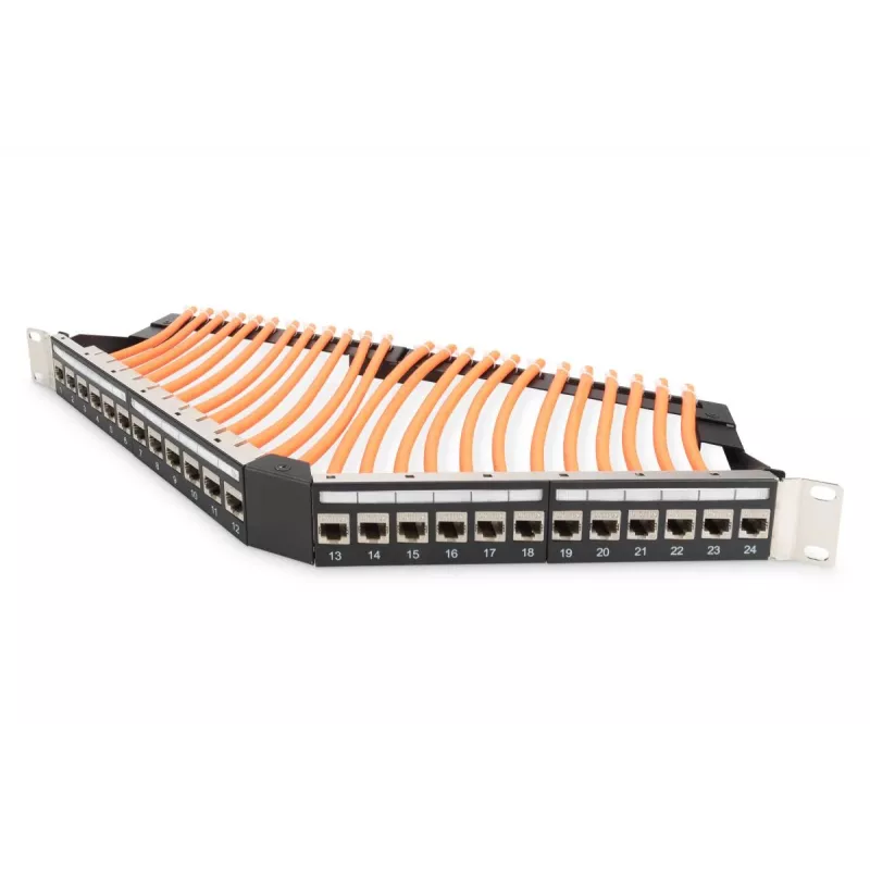 DIGITUS CAT6a Keystone Jack - ekranowany, połączenie beznarzędziowe - inteligentny menedżer kabli - 24 szt.