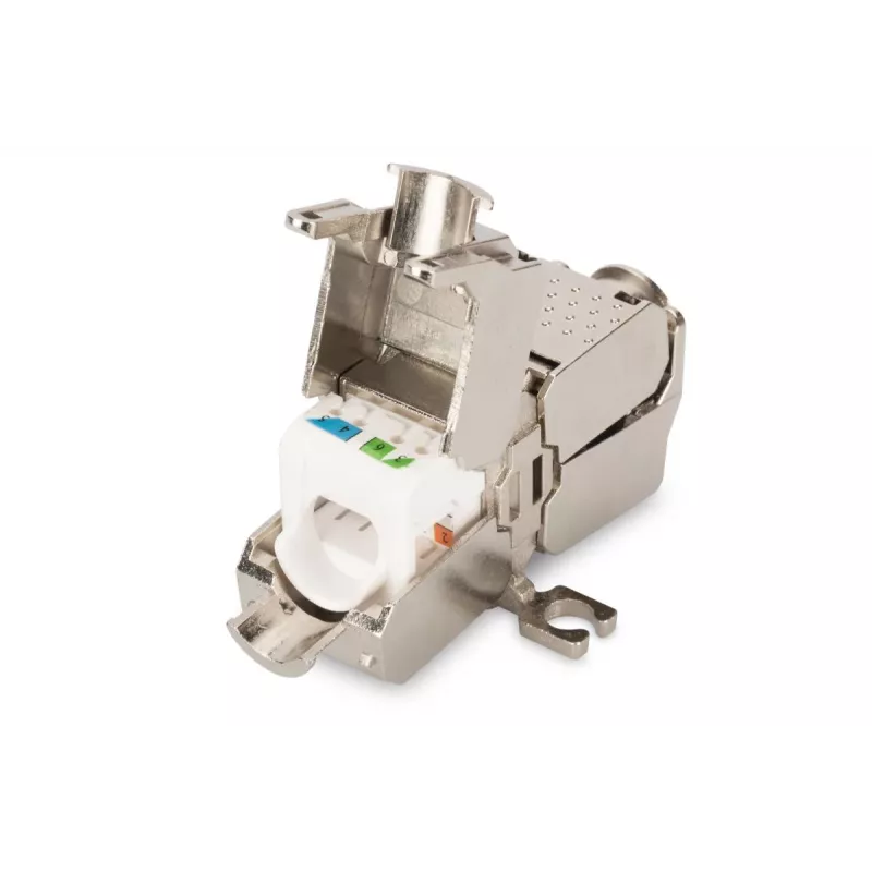 Łącznik terenowy DIGITUS CAT6A, 500 MHz, AWG 22-26, w pełni ekranowany, konstrukcja keystone, 26x35x80 mm