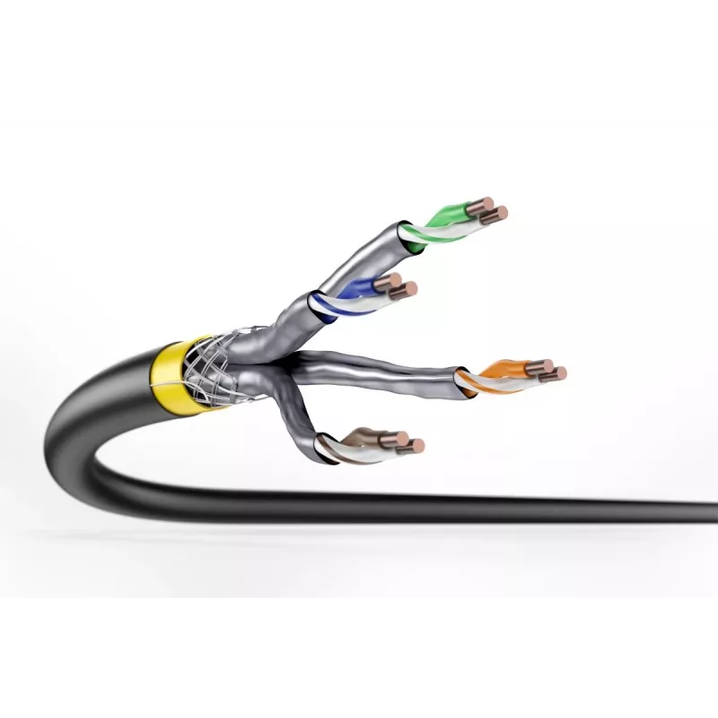 Przewód instalacyjny DIGITUS - CAT 7A - S/FTP - AWG 22/1 simplex - 500 m - żółty - Dca-s1a d1 a1